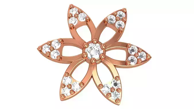 Flower Charm Pendant 3D print model