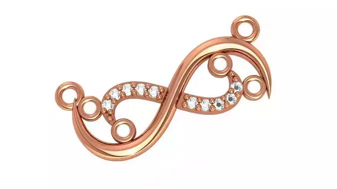 Infinity Loops Charm Pendant 3D print model