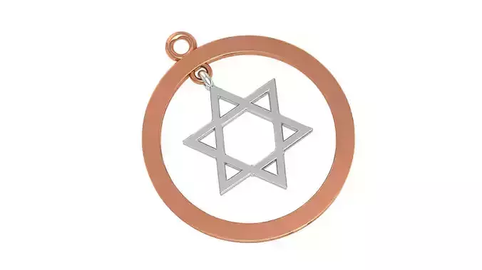 Star of David Pendant 3D print model