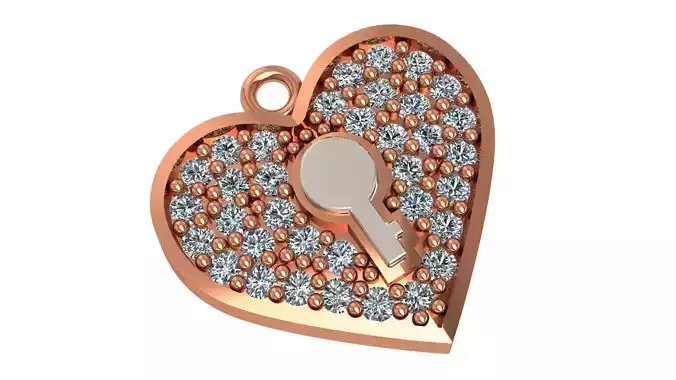 Love Lock Pendant 3D print model