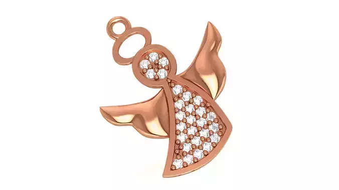 Flying Angel Necklace Charm Pendant