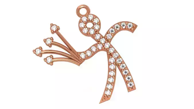 Flower Propose charm pendant 3D print model