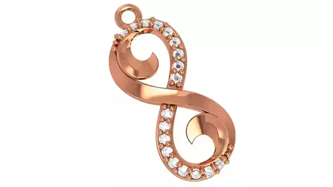 Infinity Loop Necklace Charm Pendant