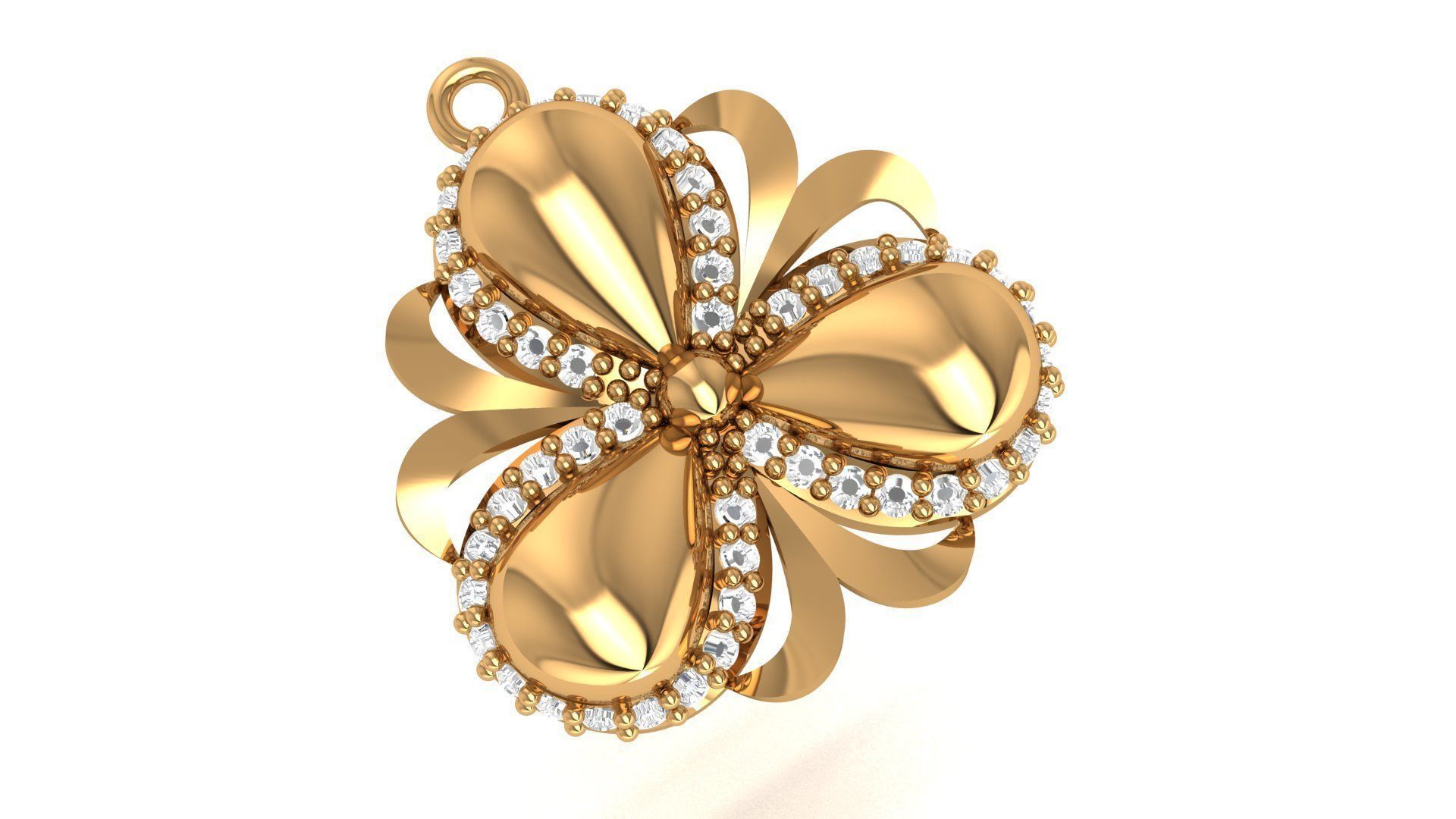 Flower Pendant 3D print model_1
