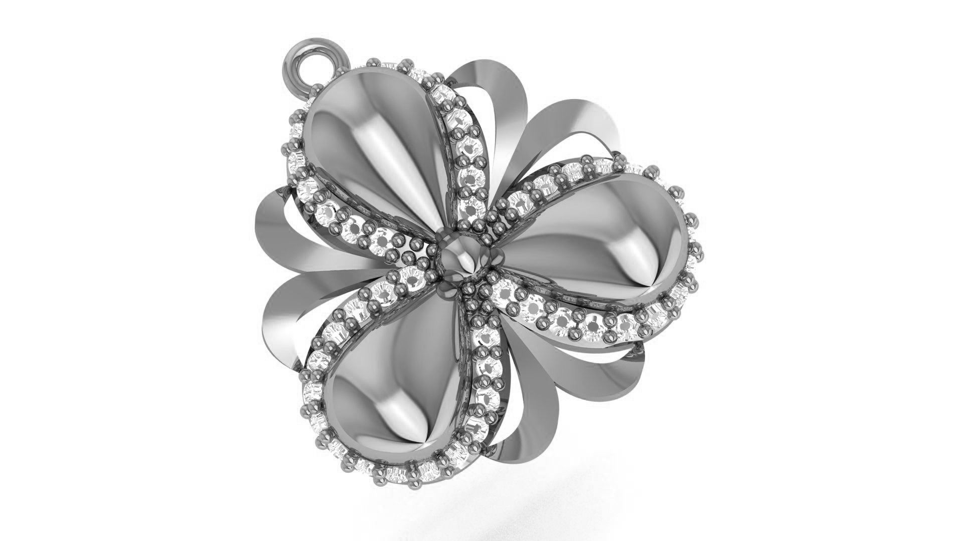 Flower Pendant 3D print model_2