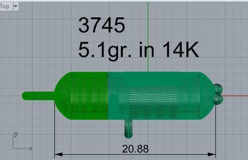 Capsule Pendant 3745 3D print model_4