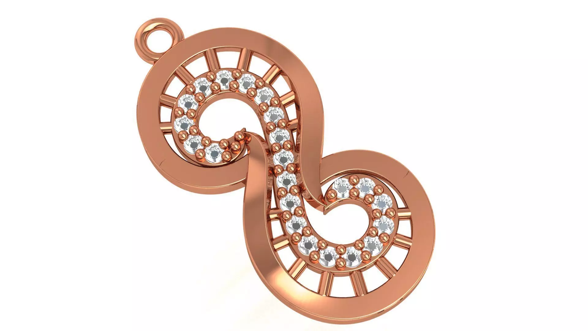 Infinity in time space pendant 3D print model_0