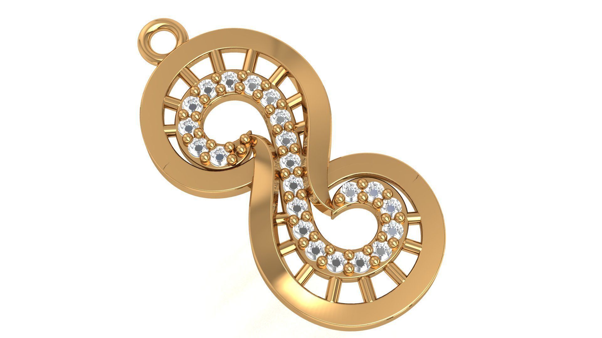 Infinity in time space pendant 3D print model_1