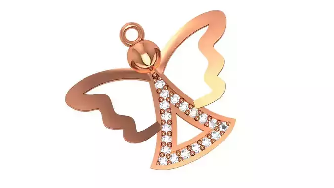 Butterfly Angel Pendant  3D print model