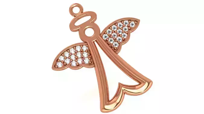 Flying Angel Necklace Charm Pendant