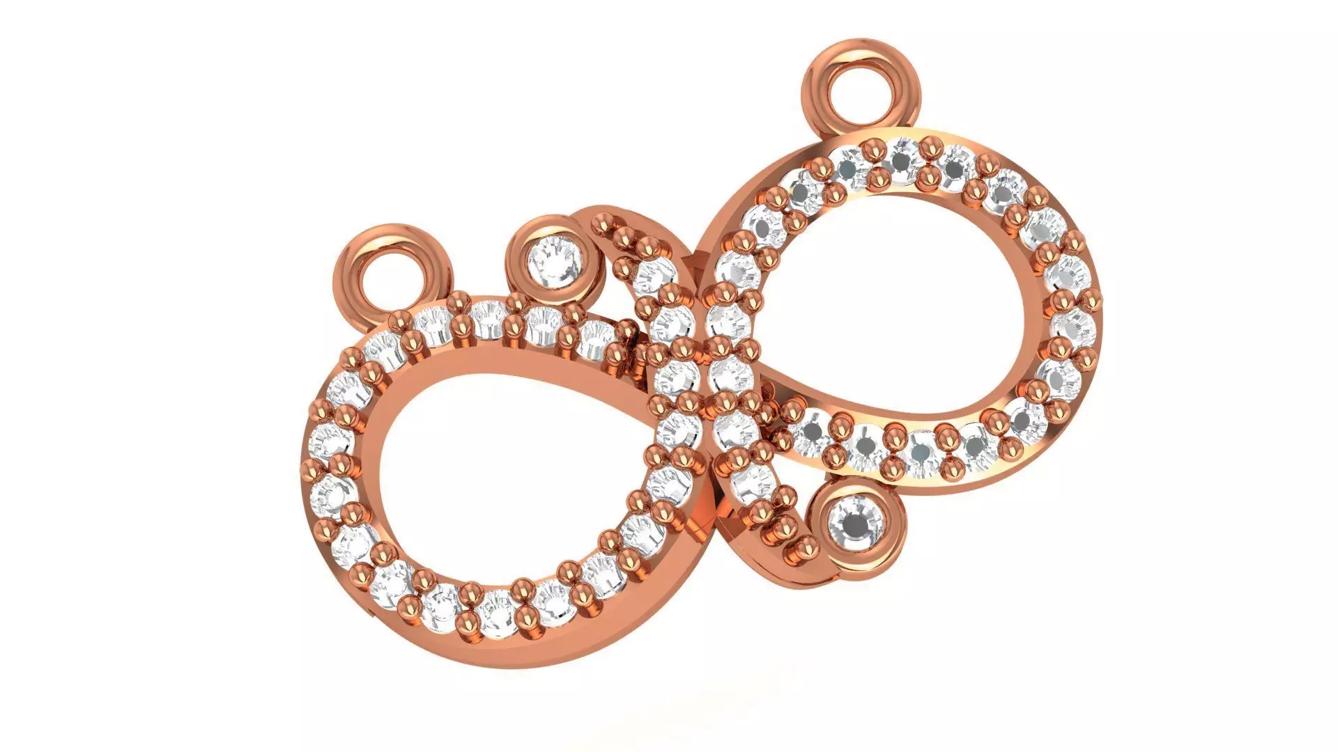 Infinity Loop Necklace Charm Pendant 3D print model_0