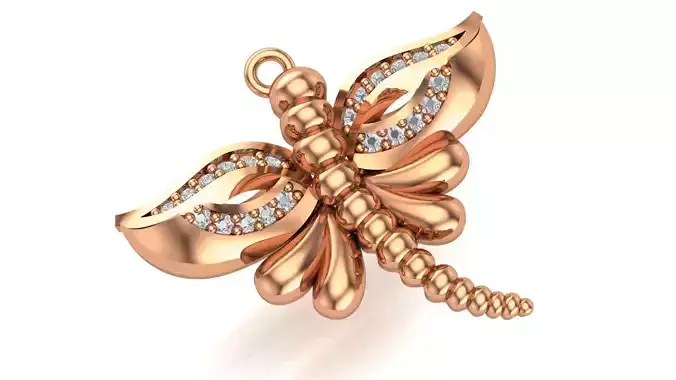  Dragonfly Charm Pendant 3D print model