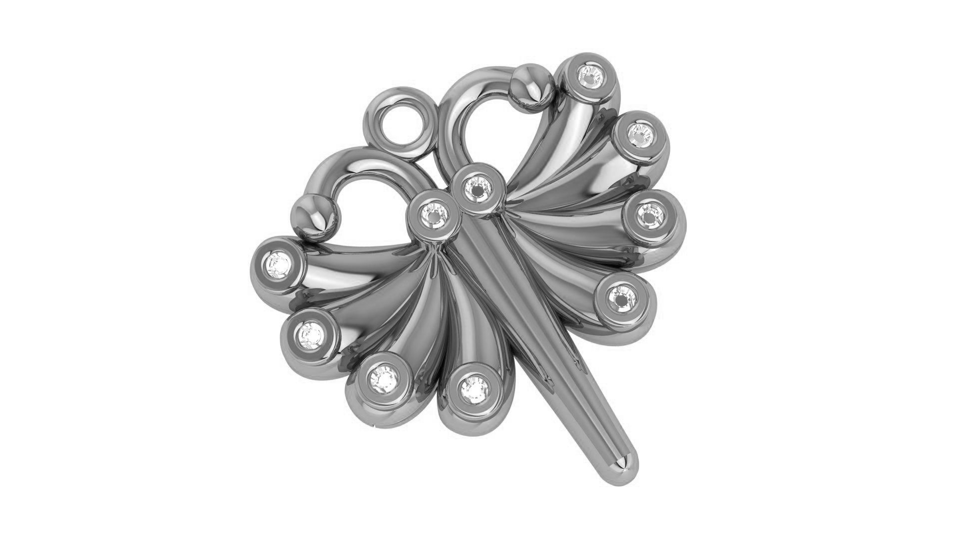 Dragonfly Charm Pendant  3D print model_2