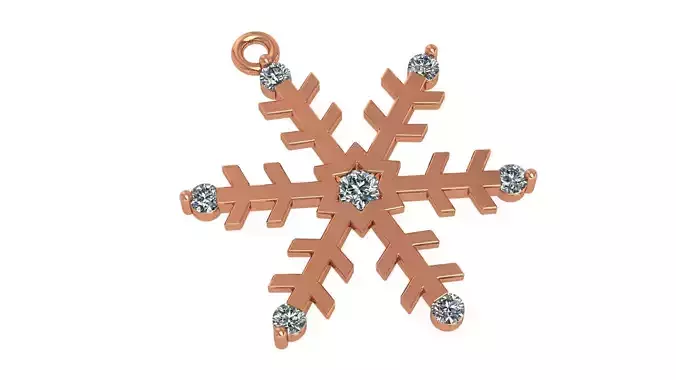 Snowflake Necklace Charm Pendant