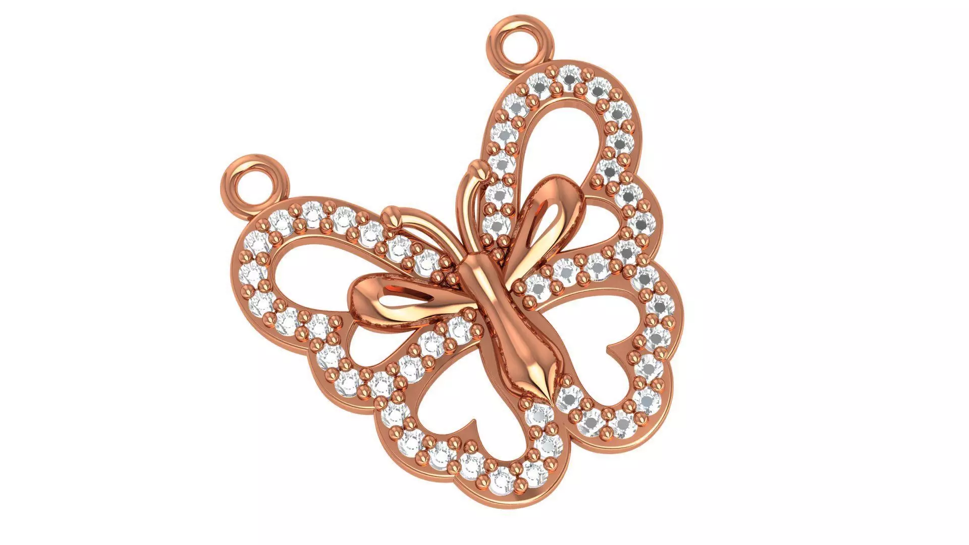 Butterfly Charm Pendant 3D print model_0