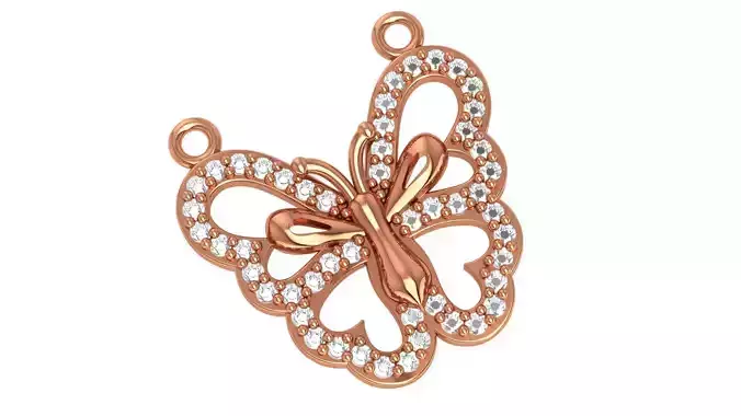 Butterfly Charm Pendant 3D print model