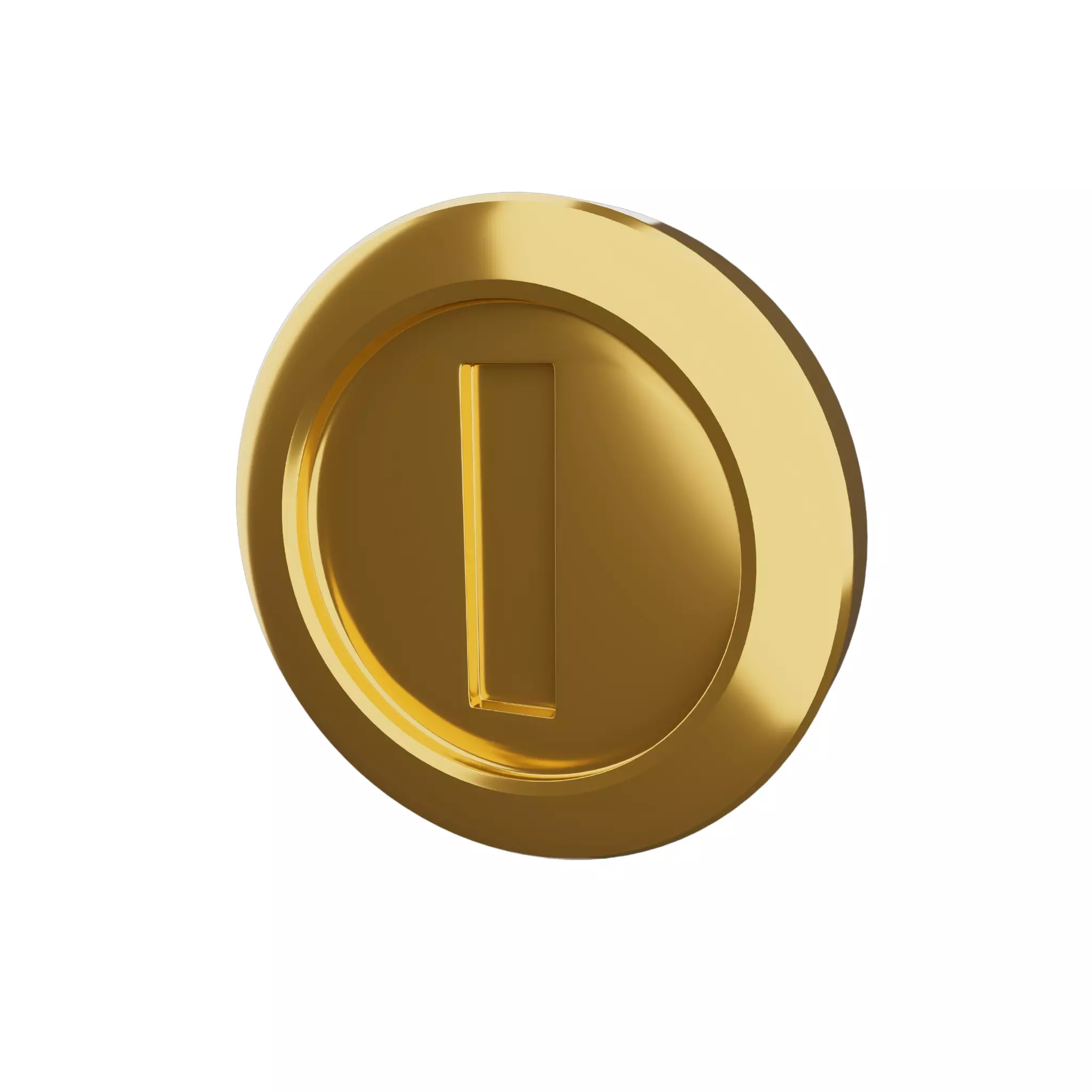 Mario Coin Gold Free 3D model