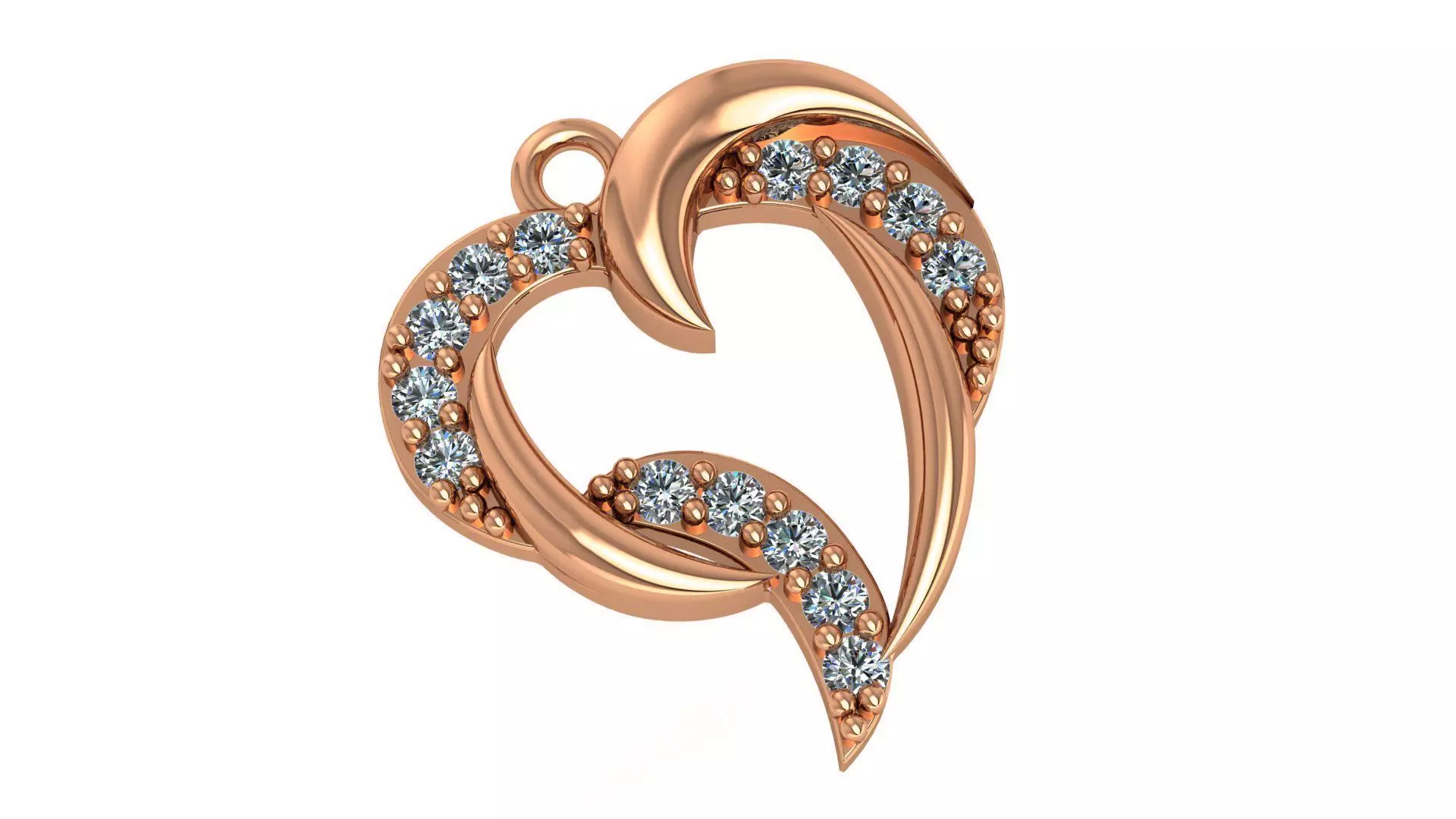 Heart Pendant 3D print model_0