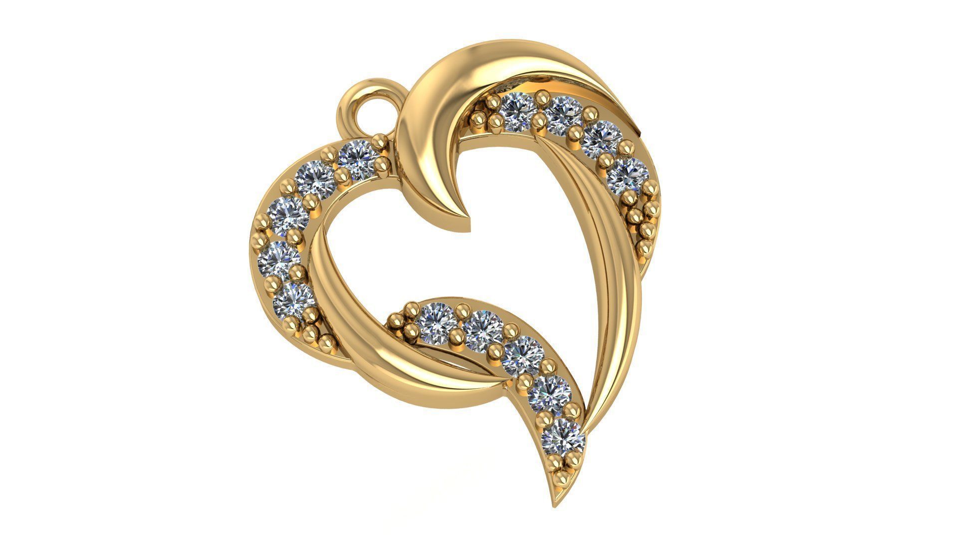 Heart Pendant 3D print model_1