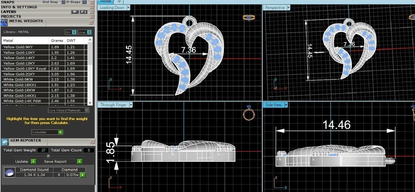 Heart Pendant 3D print model_3