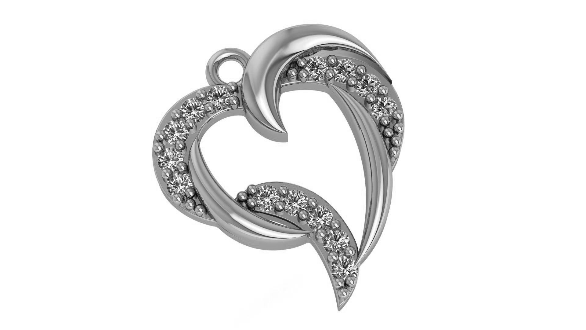 Heart Pendant 3D print model_2