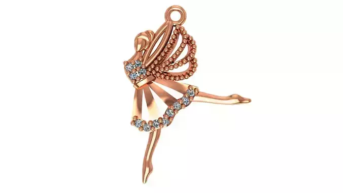 Ballet dancer pendant  3D print model