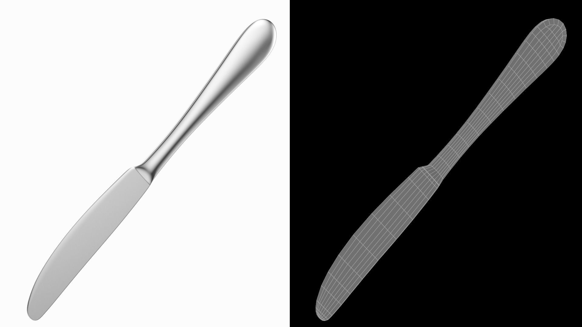 Table Dinner Knife Generic Cutlery 3D model_10