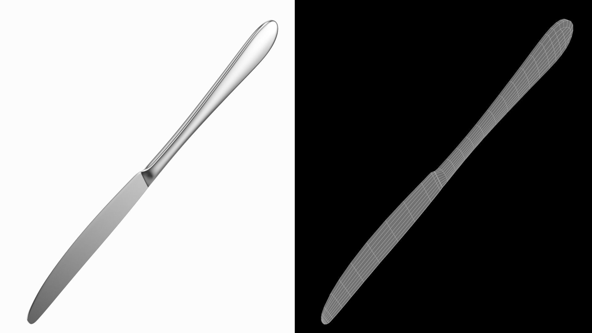 Table Dinner Knife Generic Cutlery 3D model_11