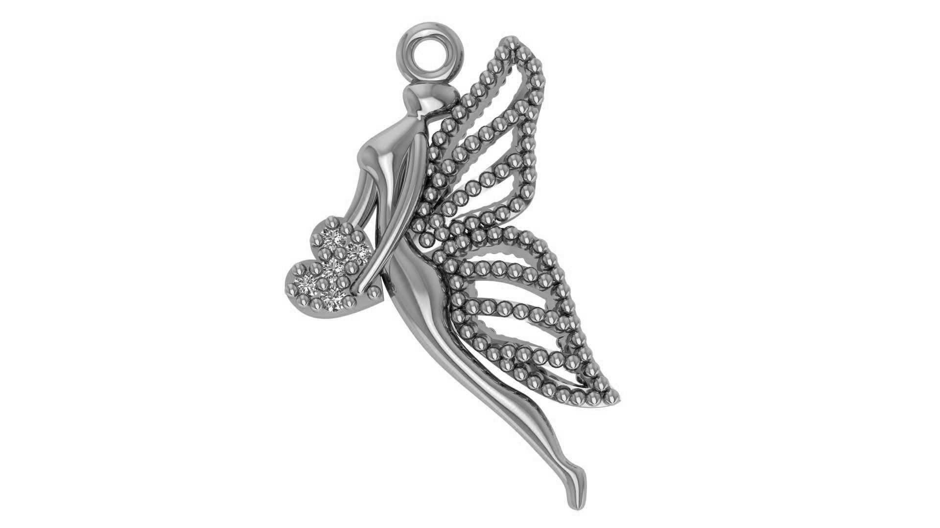 Angel Pendant  3D print model_2