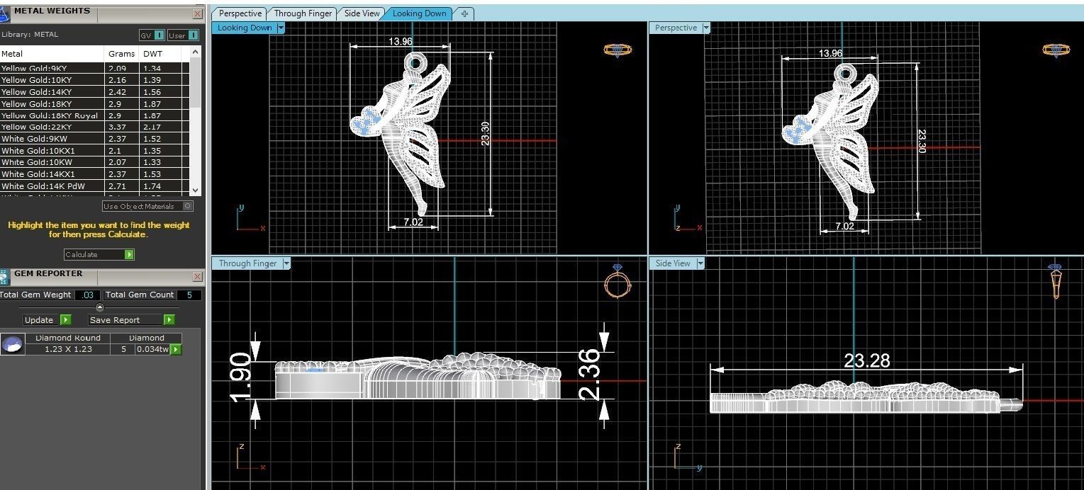 Angel Pendant  3D print model_3