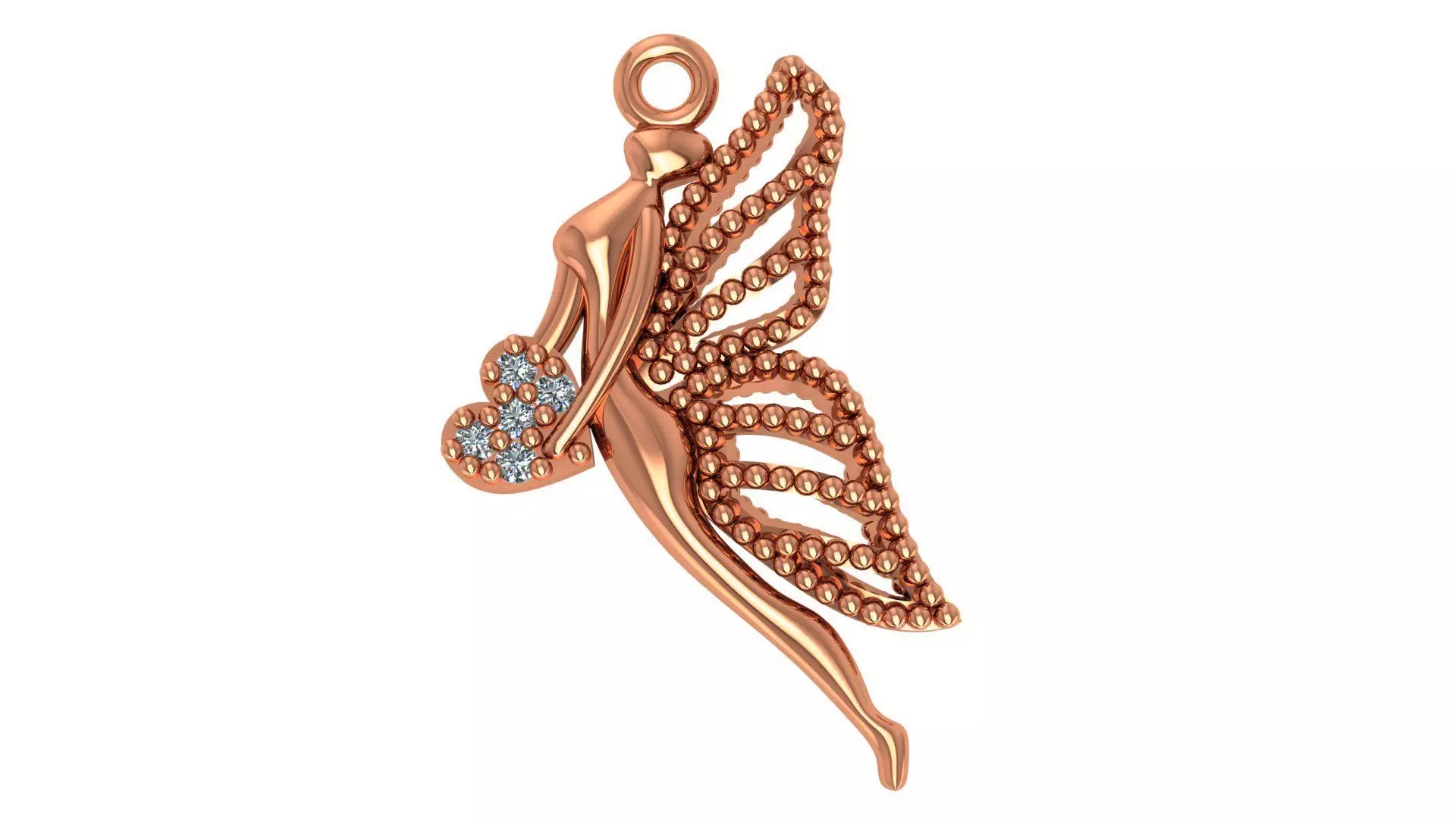 Angel Pendant  3D print model_0