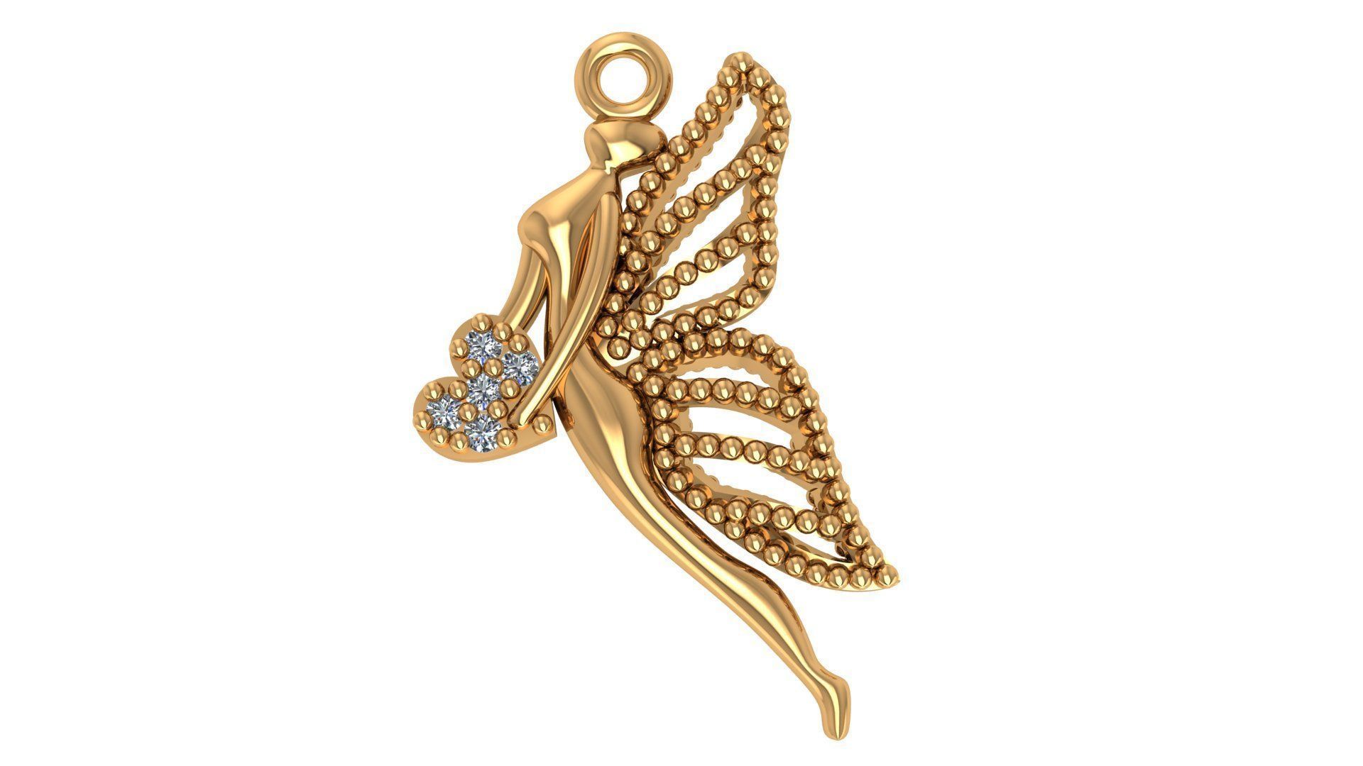 Angel Pendant  3D print model_1