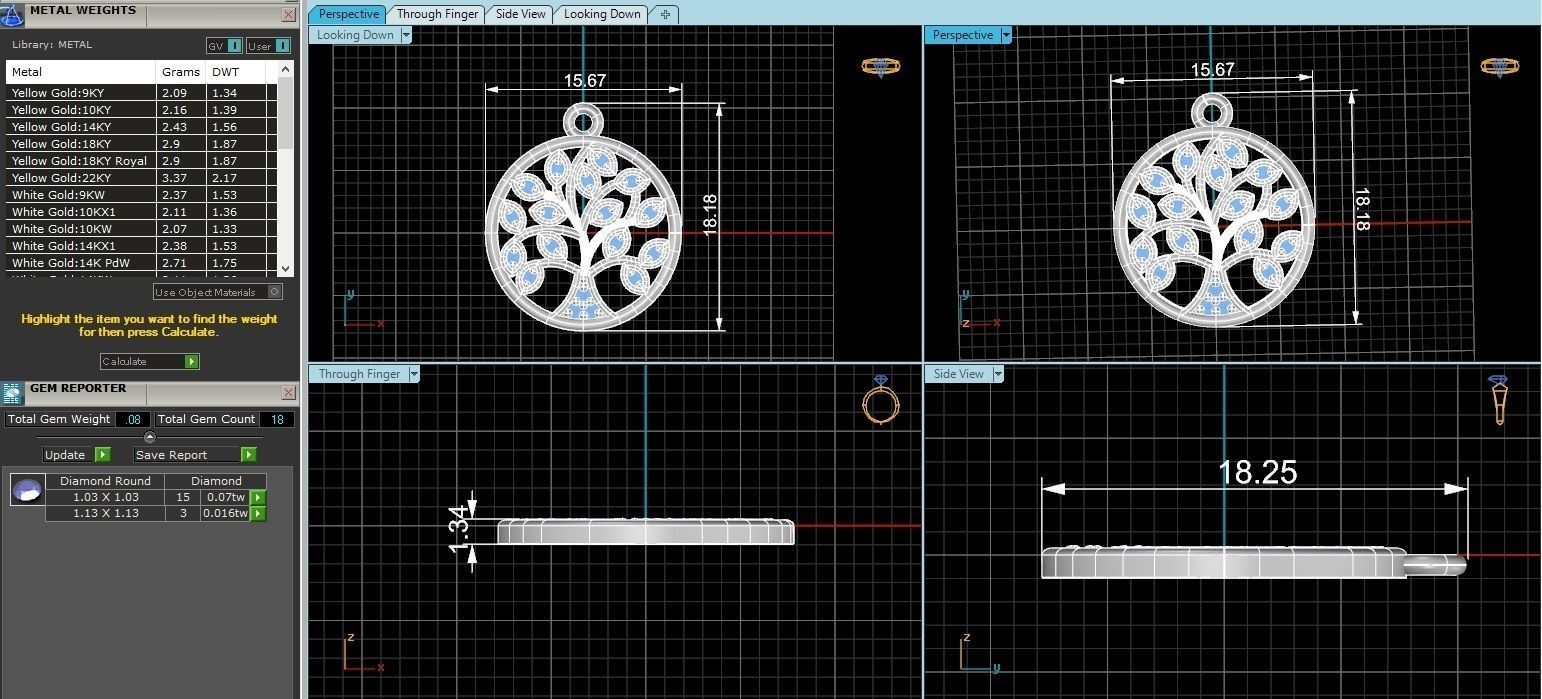 Tree of life Necklace 3D print model_3