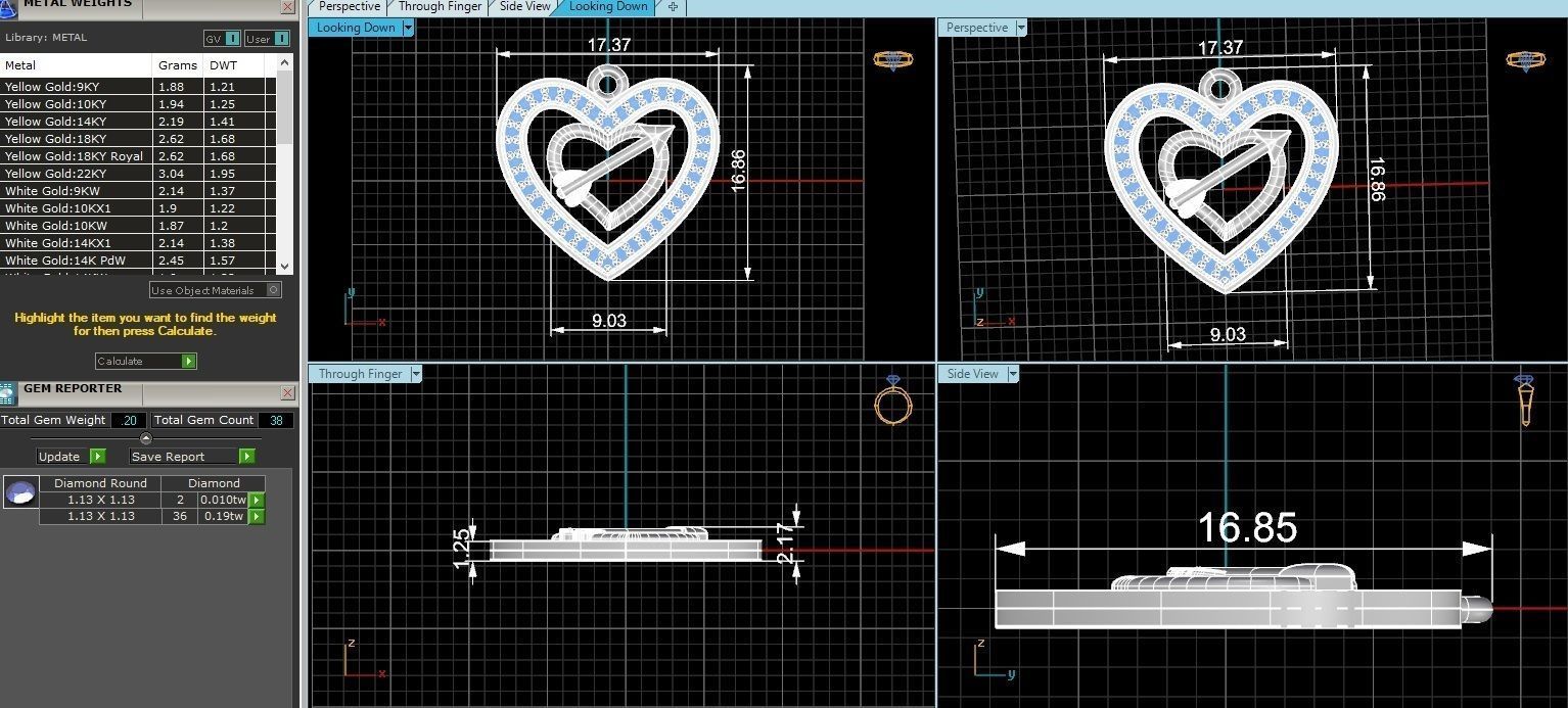 Love Arrow Pendant 3D print model_3