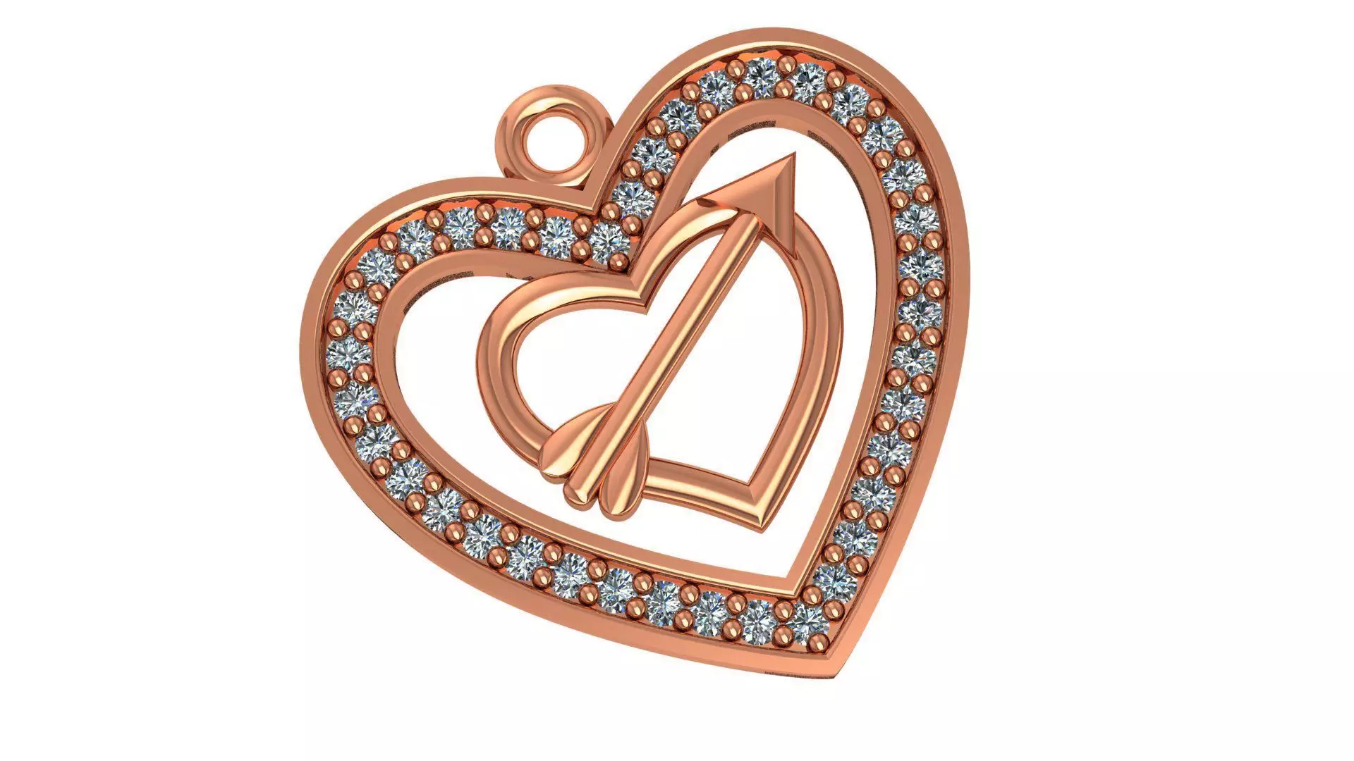 Love Arrow Pendant 3D print model_0