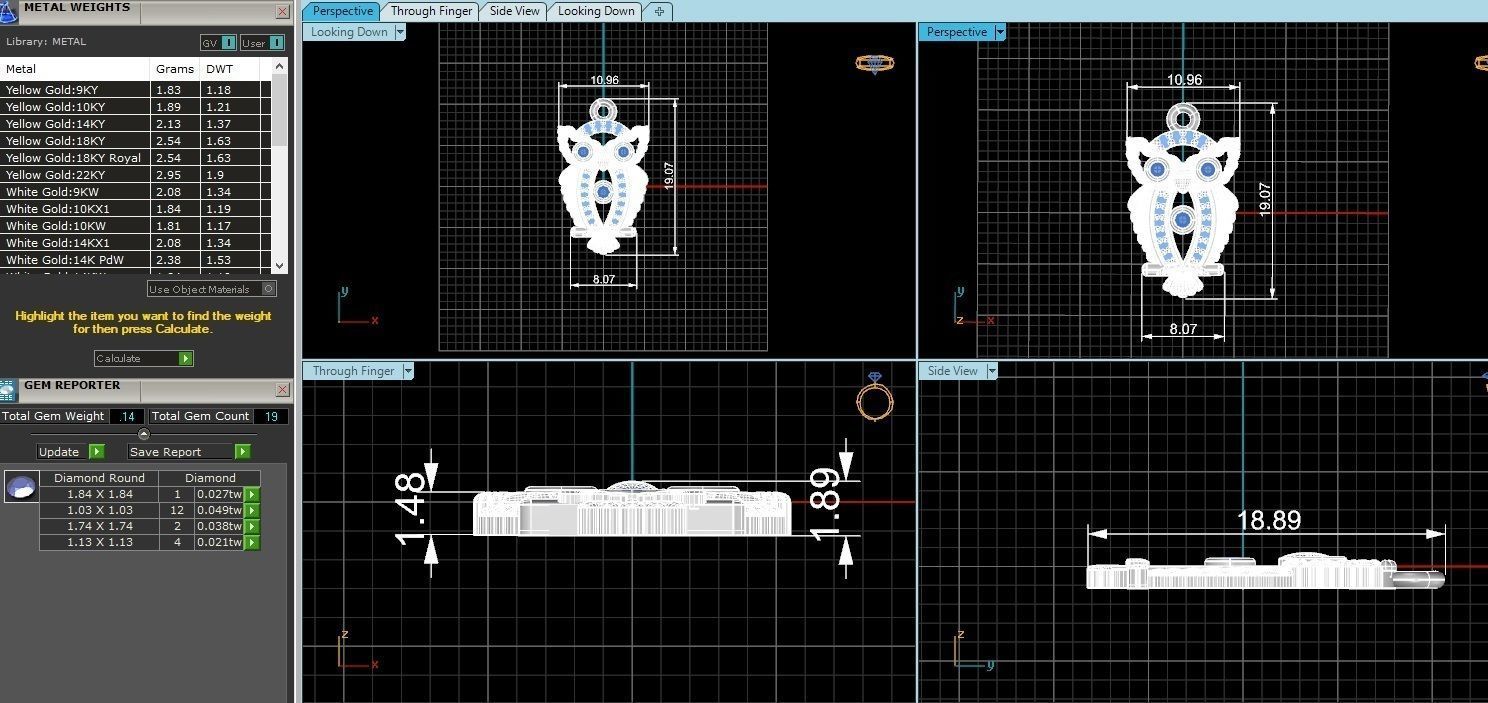 Green Eyed Owl Pendant Necklace 3D print model_3
