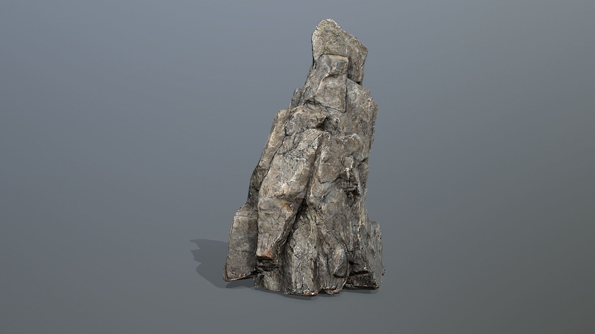 cliff rocks Low-poly 3D model_3
