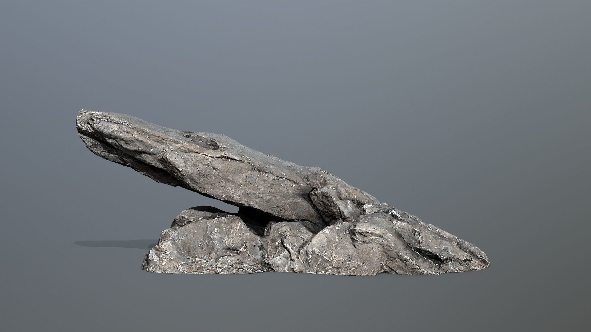 cliff rocks Low-poly 3D model_1