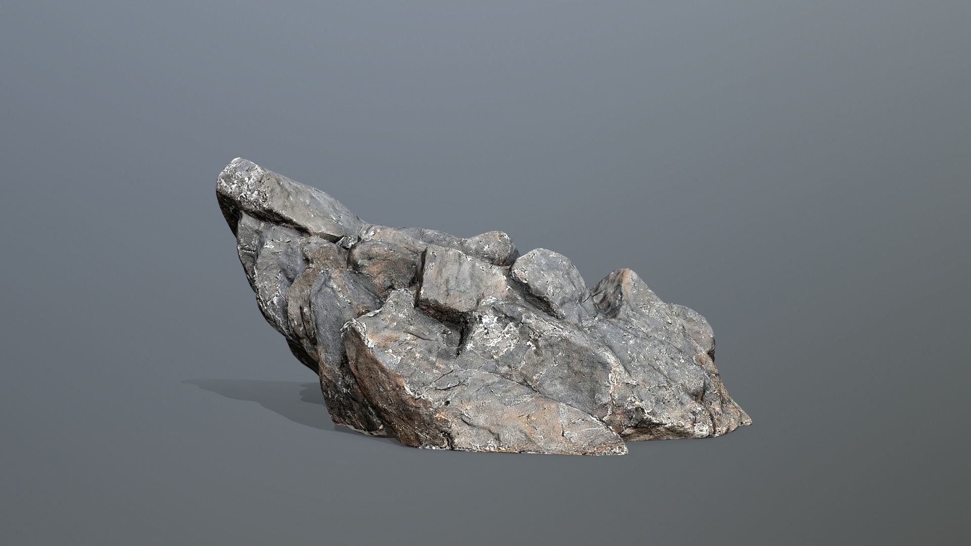cliff rocks Low-poly 3D model_5