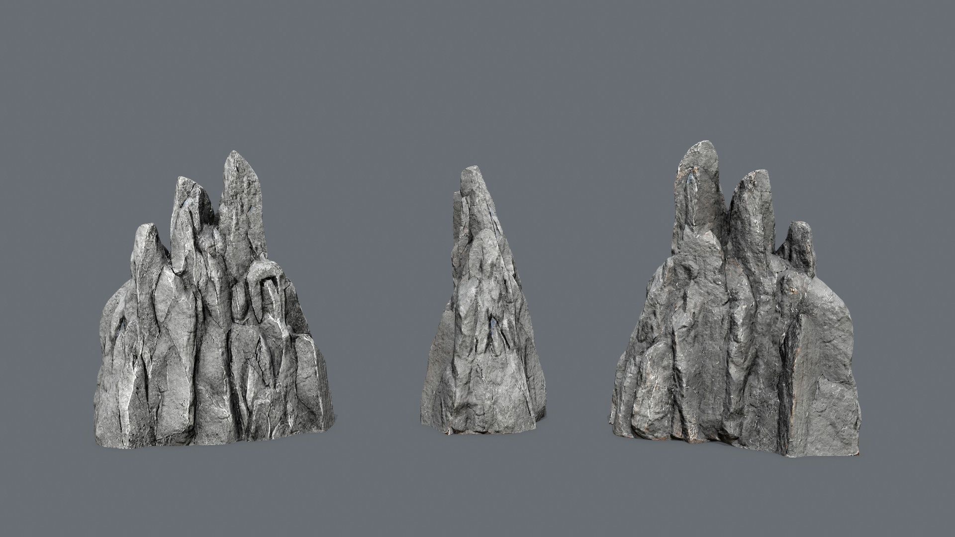 cliff rocks Low-poly 3D model_18