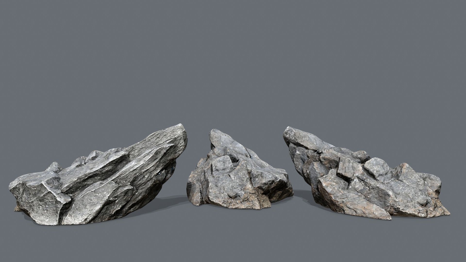 cliff rocks Low-poly 3D model_15