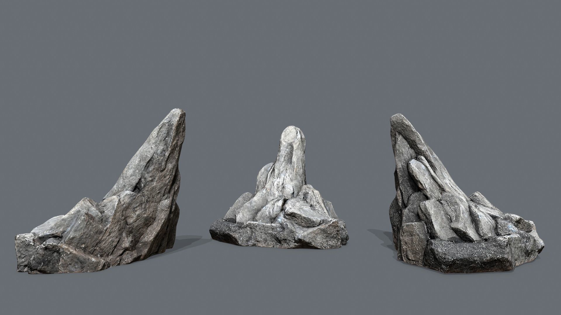 cliff rocks Low-poly 3D model_17