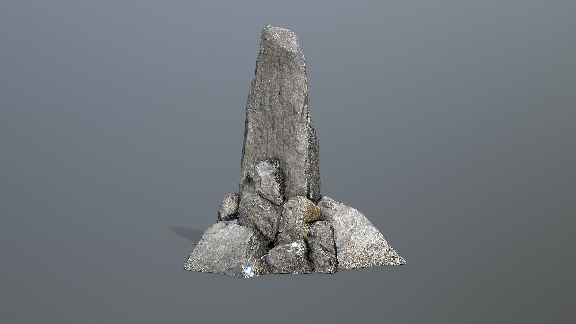 cliff rocks Low-poly 3D model_2
