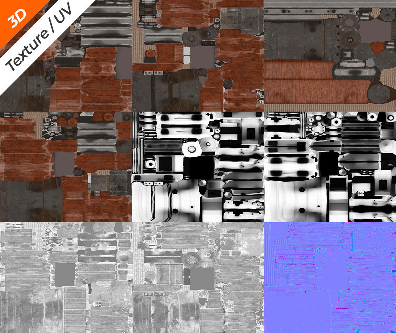 Cannon  Low-poly 3D model_14