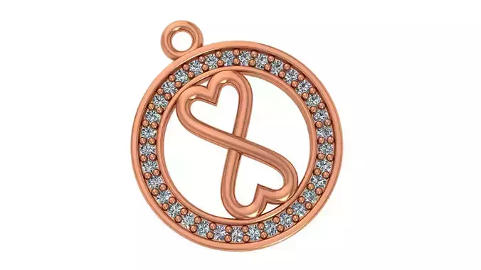 Heart infinity pendant