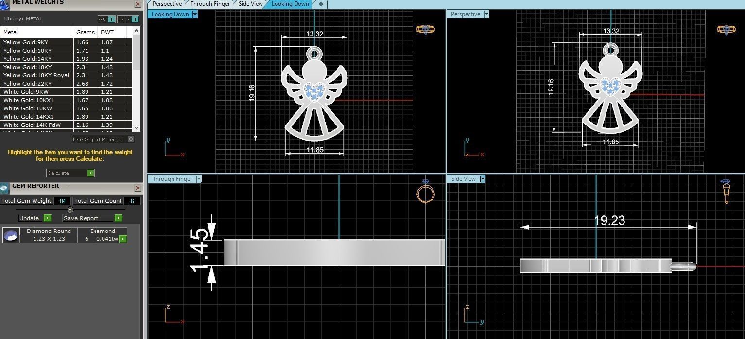 Angel with Heart Pendant 3D print model_3