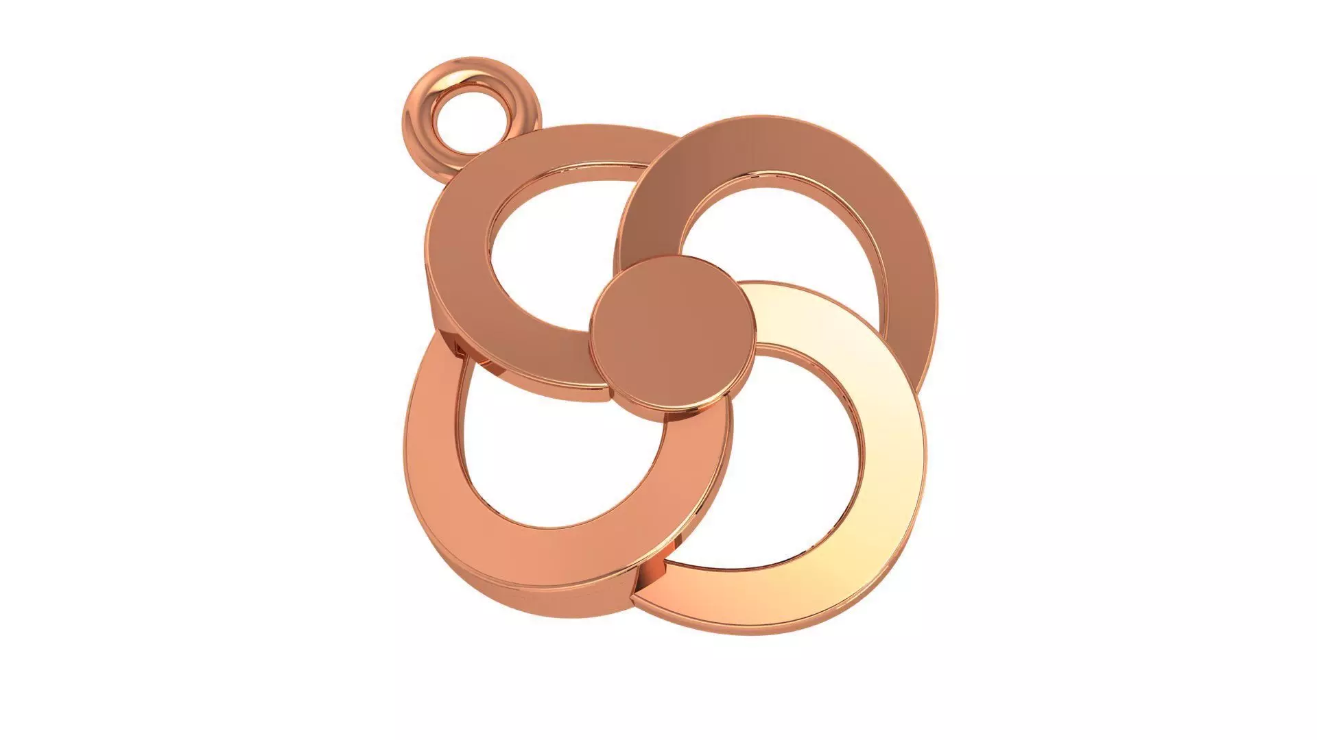 Flower Charm Necklace Pendant 3D print model