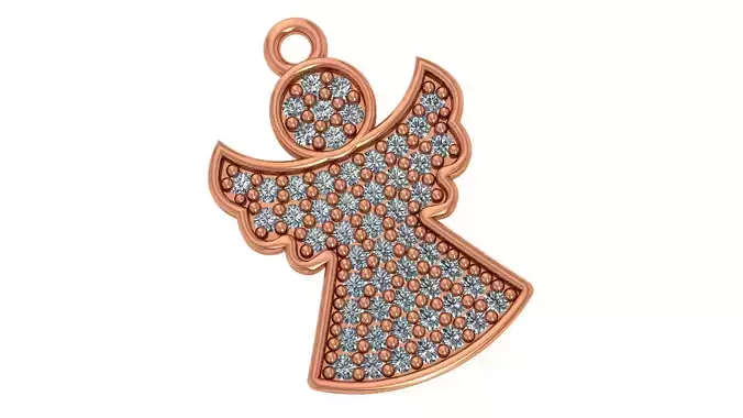 Angel With Wings Pendant 3D print model