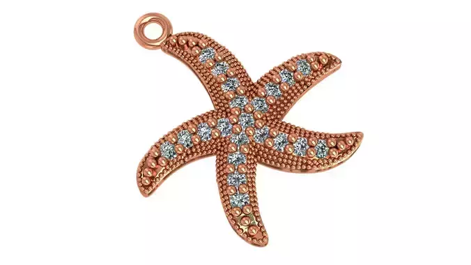 Starfish Charm Pendant Necklace