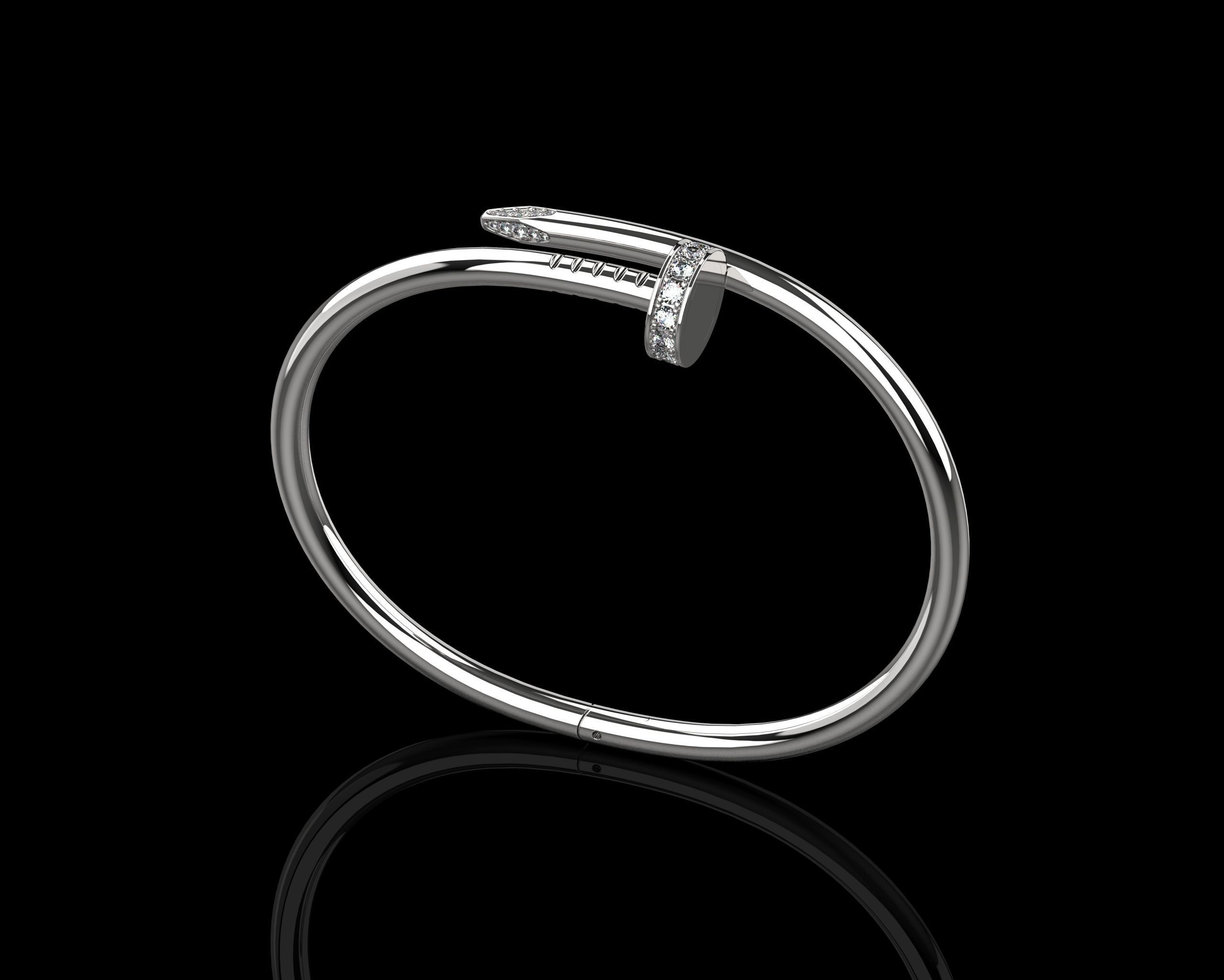 Juste un clou Bracelet 16 Size with Gems N84 3D print model_10